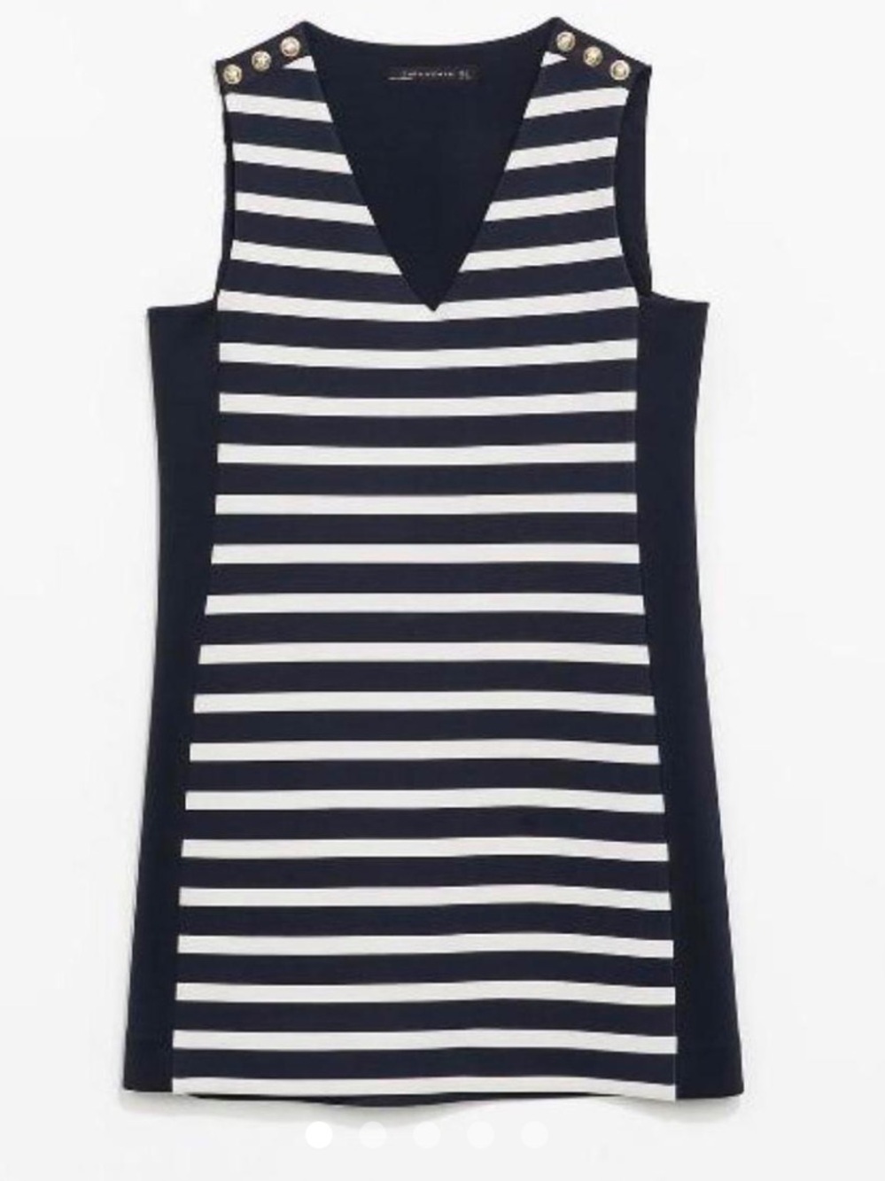 Zara‎ Mini Dress, Navy & White Striped Nautical Sam, Sleeveless Size XS